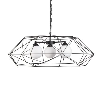 Luster na reťazi DEXA 3xG9/10W/230V čierny