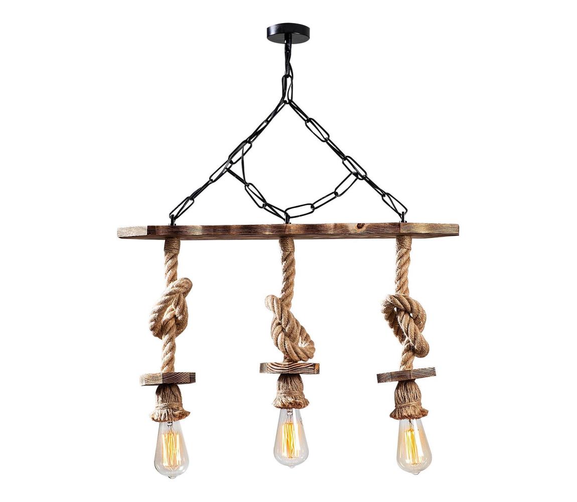Luster na reťazi EREBOS 3xE27/40W/230V hnedý 521SHN3122
