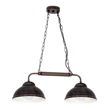 Luster na reťazi FOLK 2xE27/60W/230V Luster na reťazi FOLK 2xE27/60W/230V