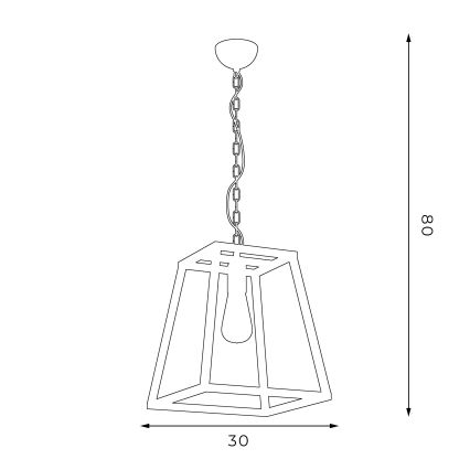 Luster na reťazi FRAME 1xE27/60W/230V