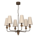 Luster na reťazi GRENADA 6xE14/15W/230V béžový