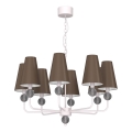 Luster na reťazi GRENADA 8xE14/15W/230V sivý