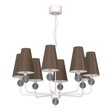 Luster na reťazi GRENADA 8xE14/15W/230V sivý