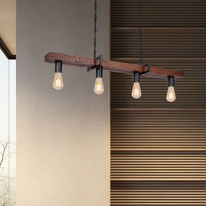 Luster na reťazi HARD 4xE27/60W/230V