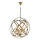 Luster na reťazi IRONBALL 6xE27/40W/230V zlatý