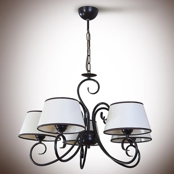 Luster na reťazi JANET 5xE27/60W/230V
