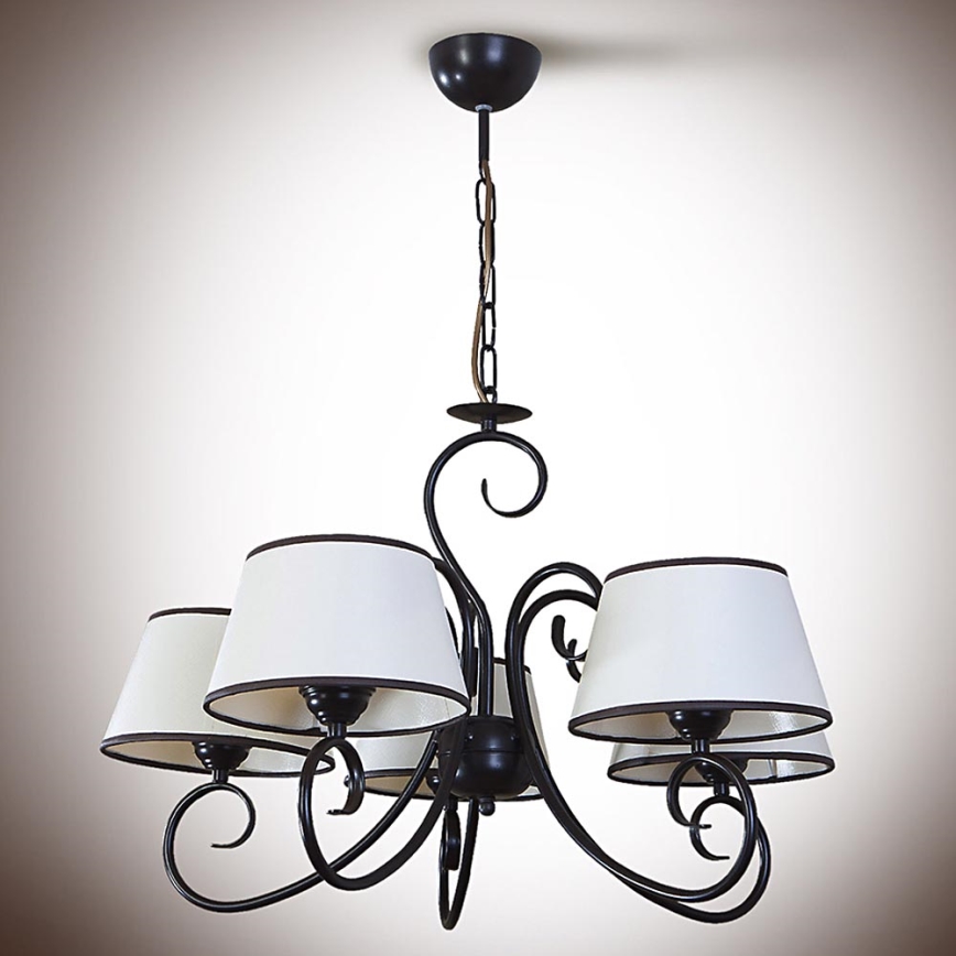 Luster na reťazi JANET 5xE27/60W/230V