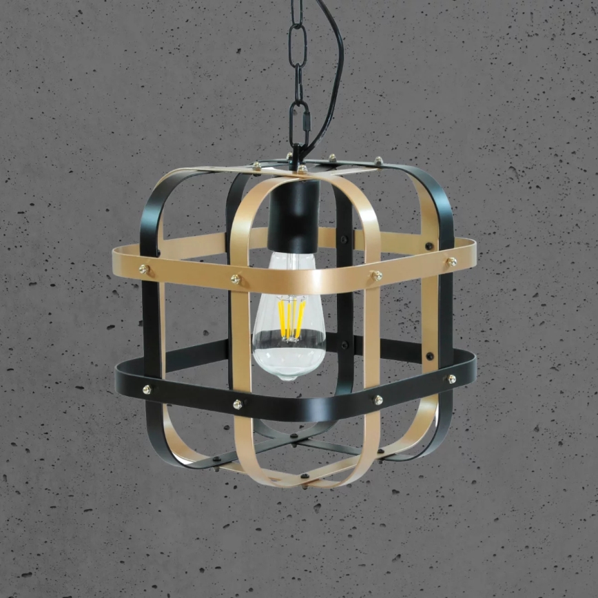 Luster na reťazi KLATKA 1xE27/10W/230V