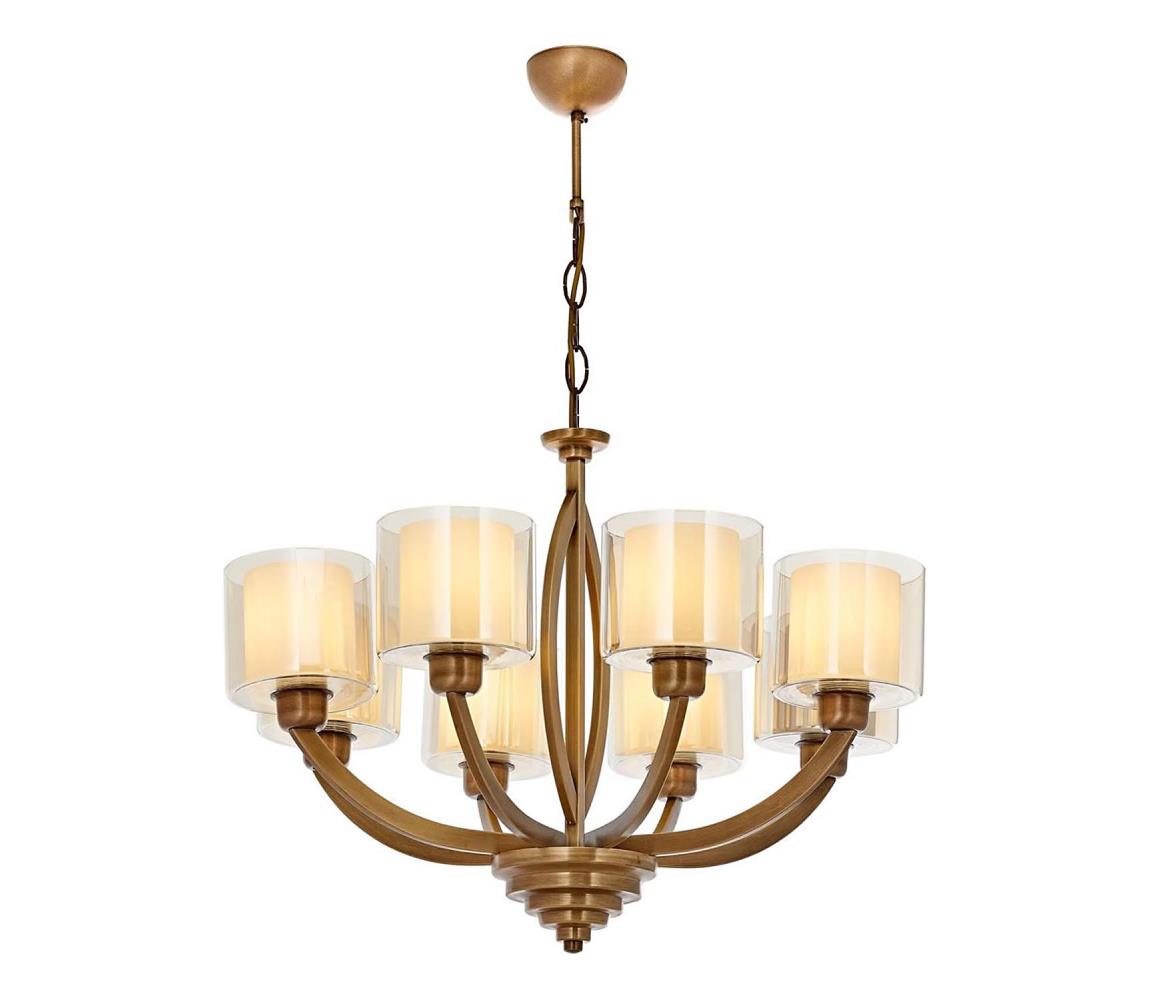 Luster na reťazi LAHORE 8xE27/40W/230V bronzový 301AUR1307