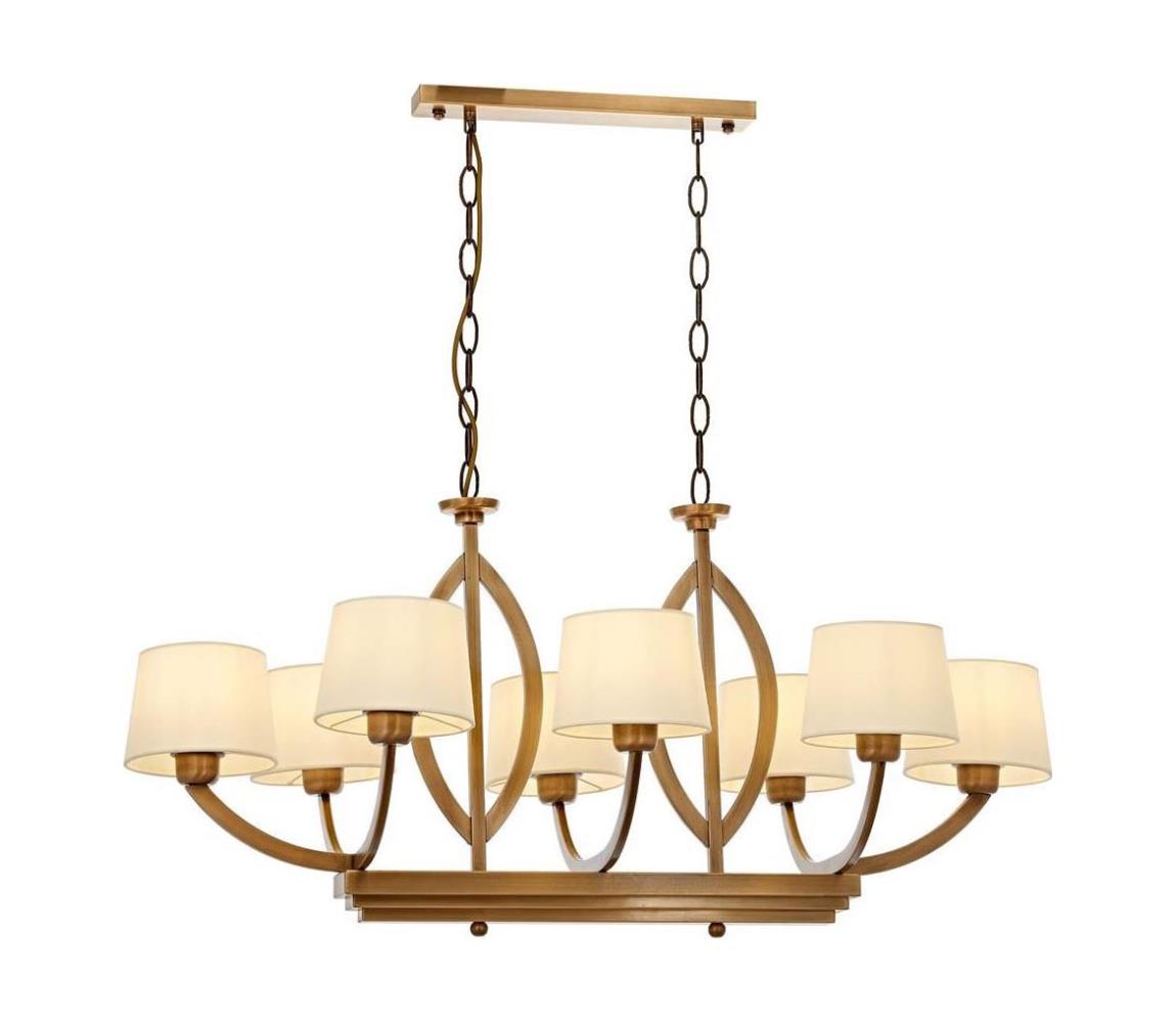 Luster na reťazi LAHORE 8xE27/40W/230V bronzový 301AUR1315