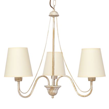 Luster na reťazi MALBO 3xE27/15W/230V béžová