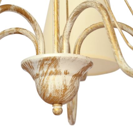 Luster na reťazi MALBO 3xE27/15W/230V béžová