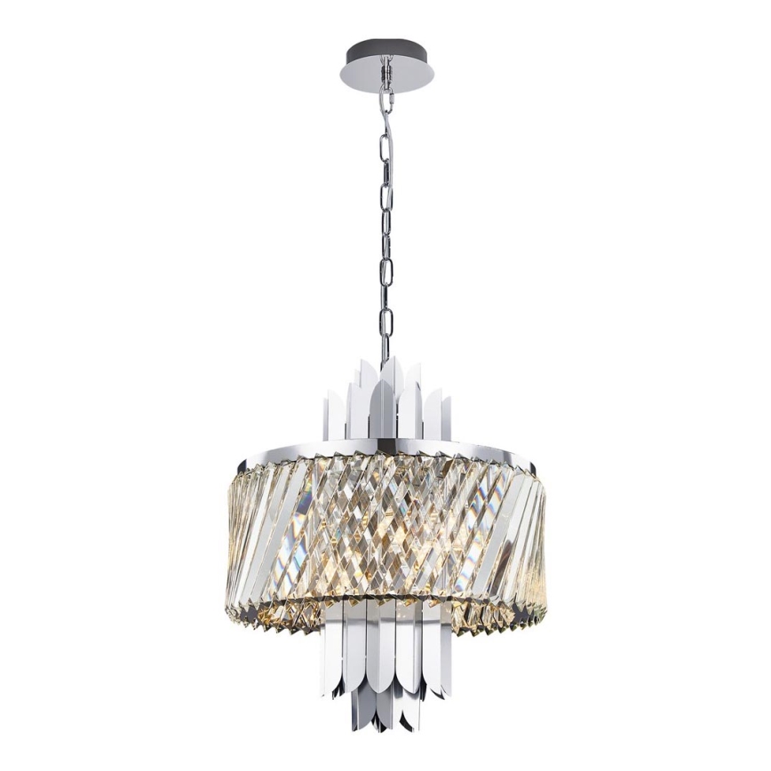 Luster na reťazi MARGOT 6xE14/40W/230V matný chróm