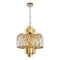 Luster na reťazi MARGOT 6xE14/40W/230V pr. 43 cm zlatá