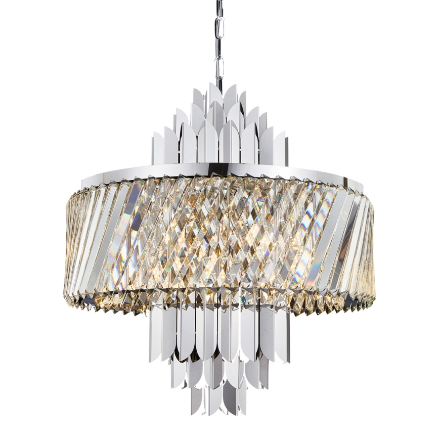 Luster na reťazi MARGOT 9xE14/40W/230V matný chróm