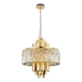 Luster na reťazi MARGOT 9xE14/40W/230V pr. 55 cm zlatá