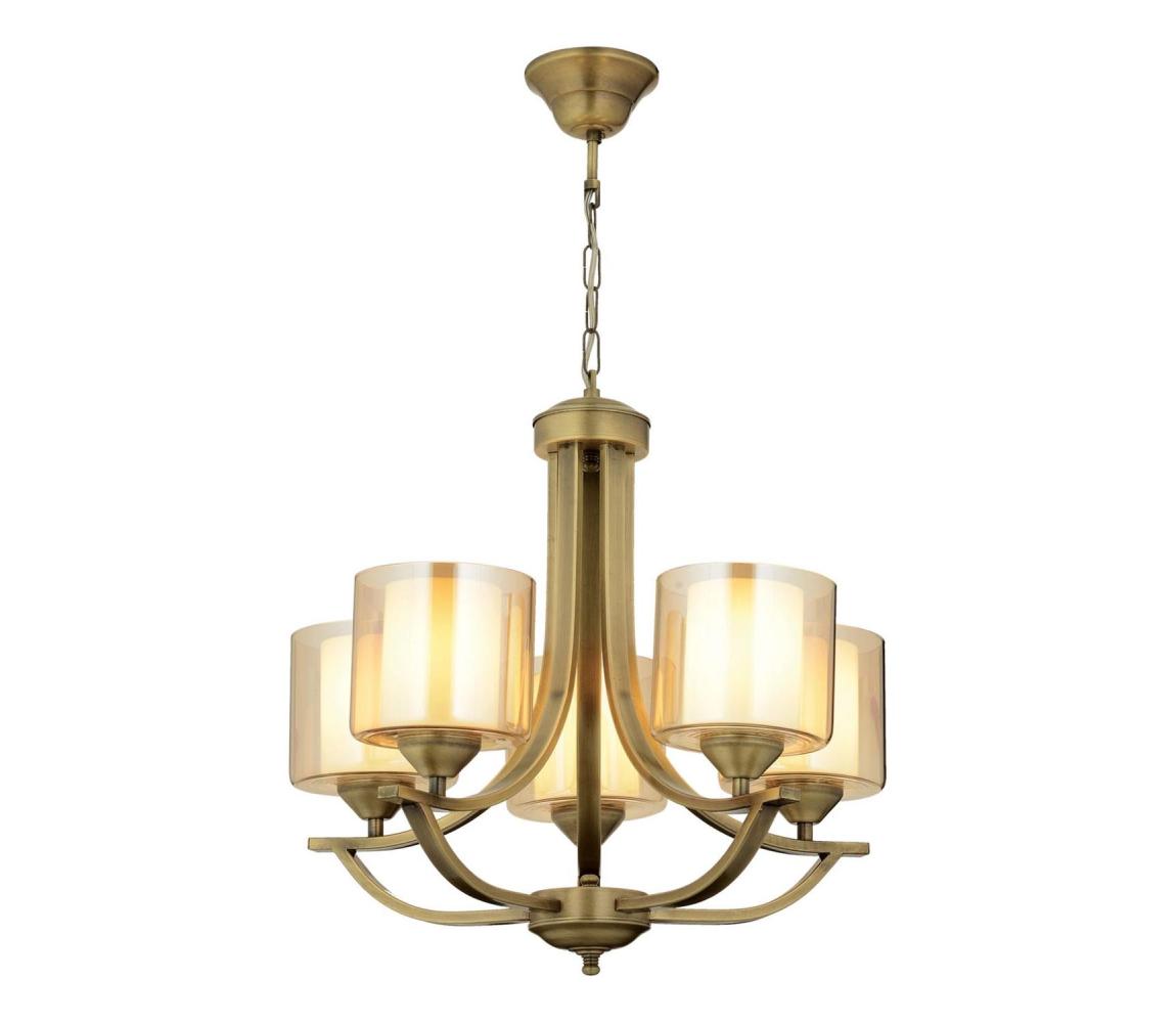 Luster na reťazi NOVARA 5xE27/40W/230V bronzový 683AVN1433