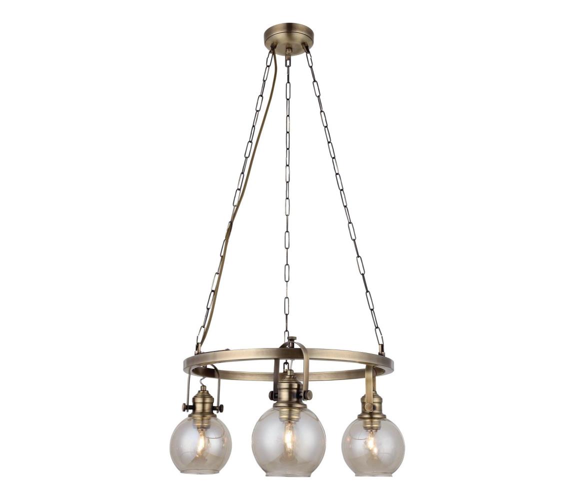 Luster na reťazi POLINO 3xE27/40W/230V bronzový 341LCA1220