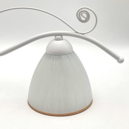Luster na reťazi RETRO 2xE27/60W/230V matná biela