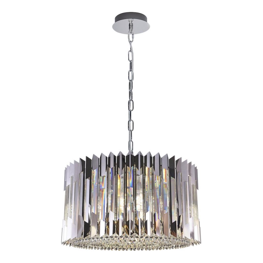 Luster na reťazi RITZ 12xE14/40W/230V pr. 54 cm lesklý chróm