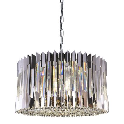 Luster na reťazi RITZ 12xE14/40W/230V pr. 54 cm lesklý chróm