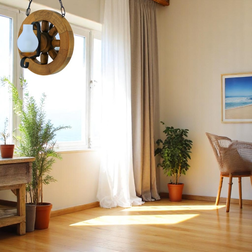 Luster na reťazi ROATA 2xE14/40W/230V buk - FSC certifikované