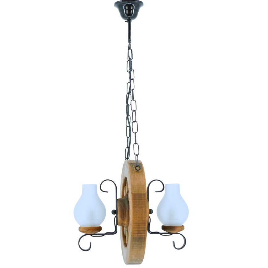 Luster na reťazi ROATA 2xE14/40W/230V buk - FSC certifikované