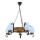 Luster na reťazi ROATA 5xE14/40W/230V pr. 30 cm buk