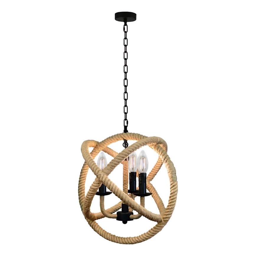 Luster na reťazi ROPE GLOBO 3xE14/10W/230V