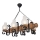 Luster na reťazi RUSTIC 6xE14/40W/230V buk