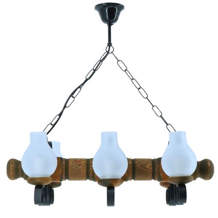 Luster na reťazi RUSTIC 6xE14/40W/230V buk