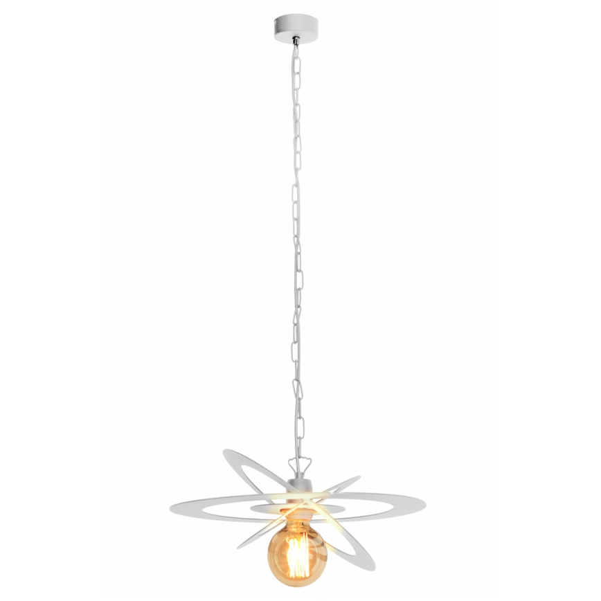 Luster na reťazi STAR 1xE27/60W/230V biela