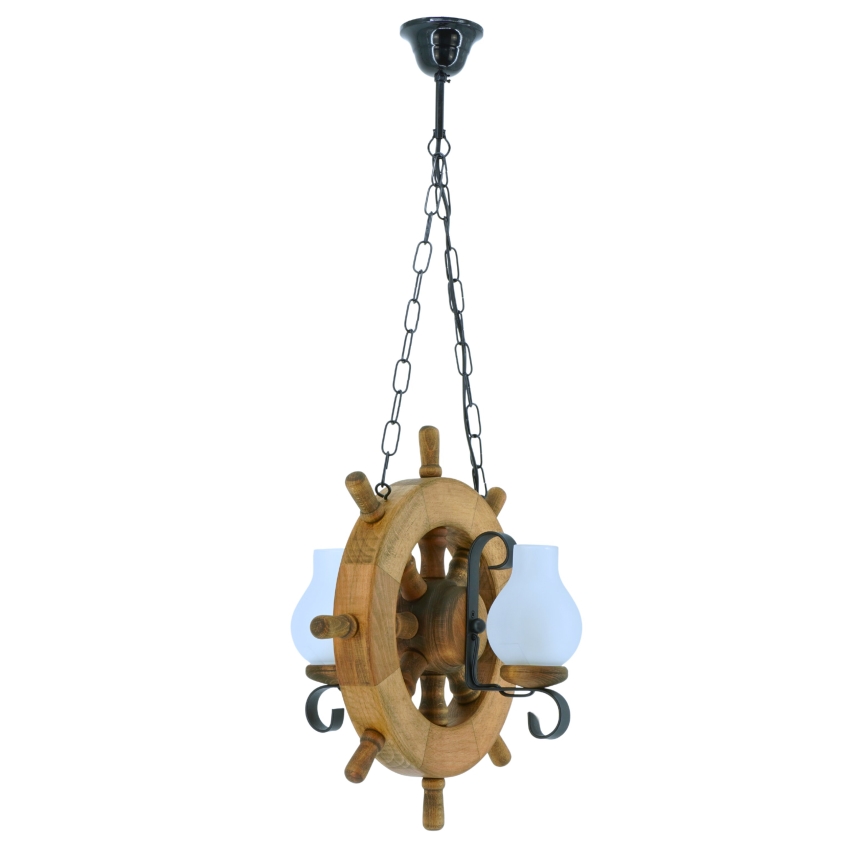 Luster na reťazi TIMONA 2xE14/40W/230V buk - FSC certifikované
