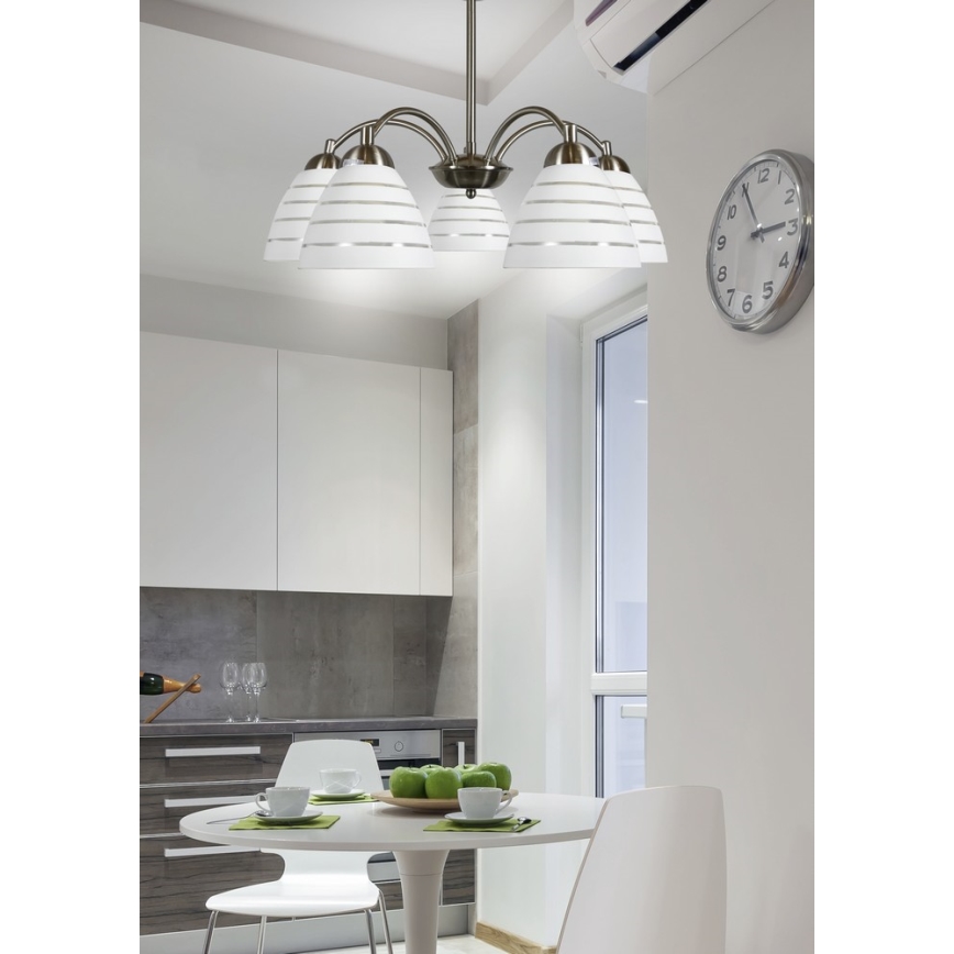 Luster na reťazi ULI 5xE27/60W/230V