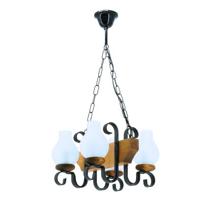 Luster na reťazi VELA 4xE14/40W/230V buk