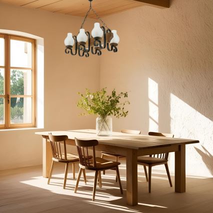 Luster na reťazi VELA 6xE14/40W/230V buk
