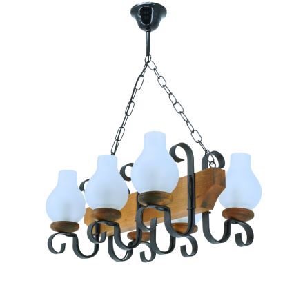 Luster na reťazi VELA 6xE14/40W/230V buk