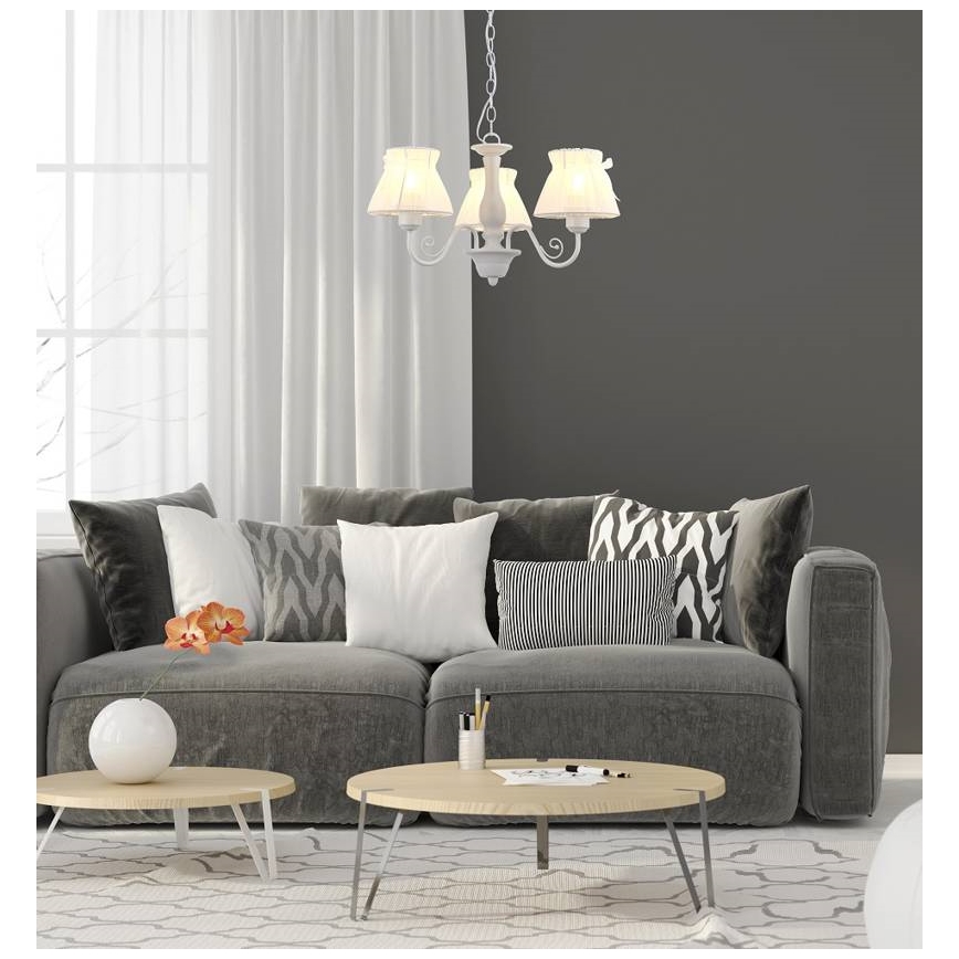 Luster na reťazi ZEFIR 3xE27/40W/230V