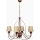 Luster na řetězu CLASSIC 4xE14/40W/230V bronzová/béžová