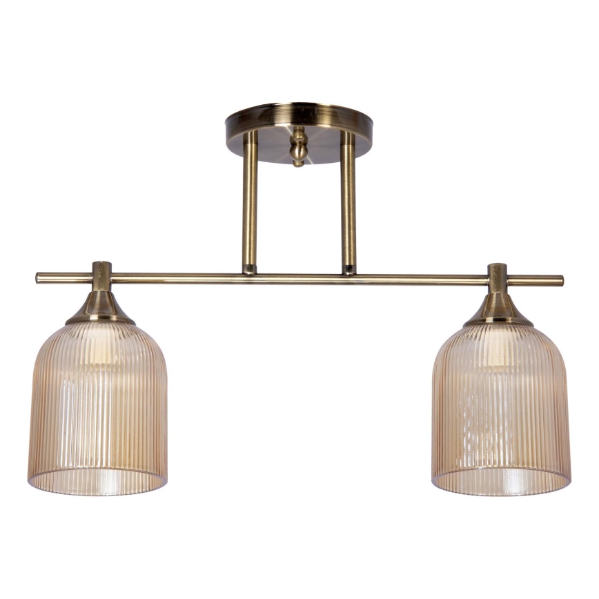 Luster na tyči 2xE14/60W/230V mosadz