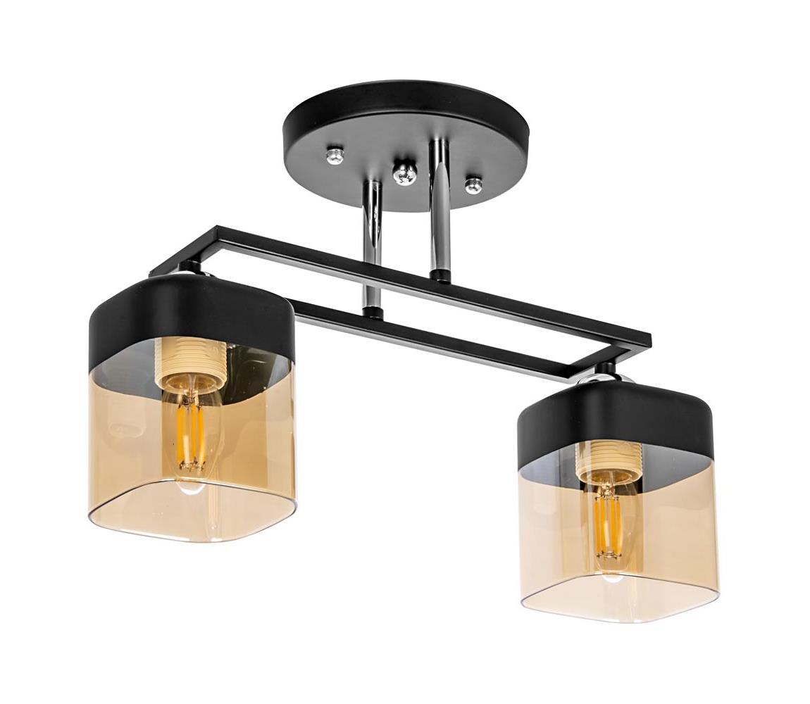 Luster na tyči 2xE27/60W/230V M225B/2 CR+BK+BR