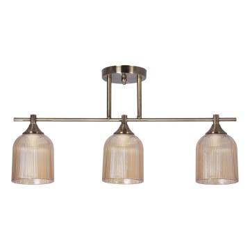 Luster na tyči 3xE14/60W/230V mosadz