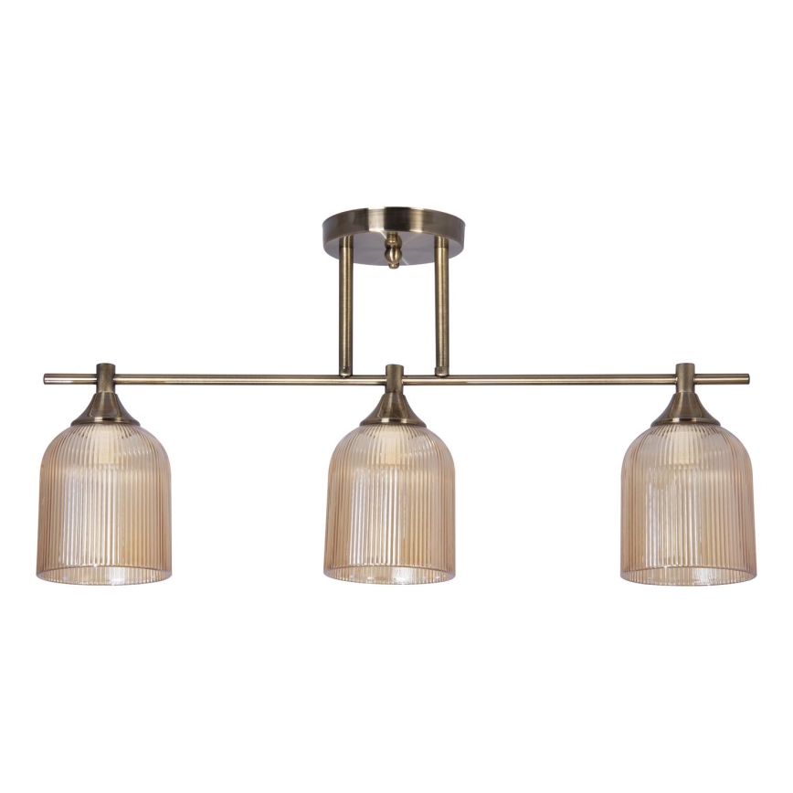 Luster na tyči 3xE14/60W/230V mosadz