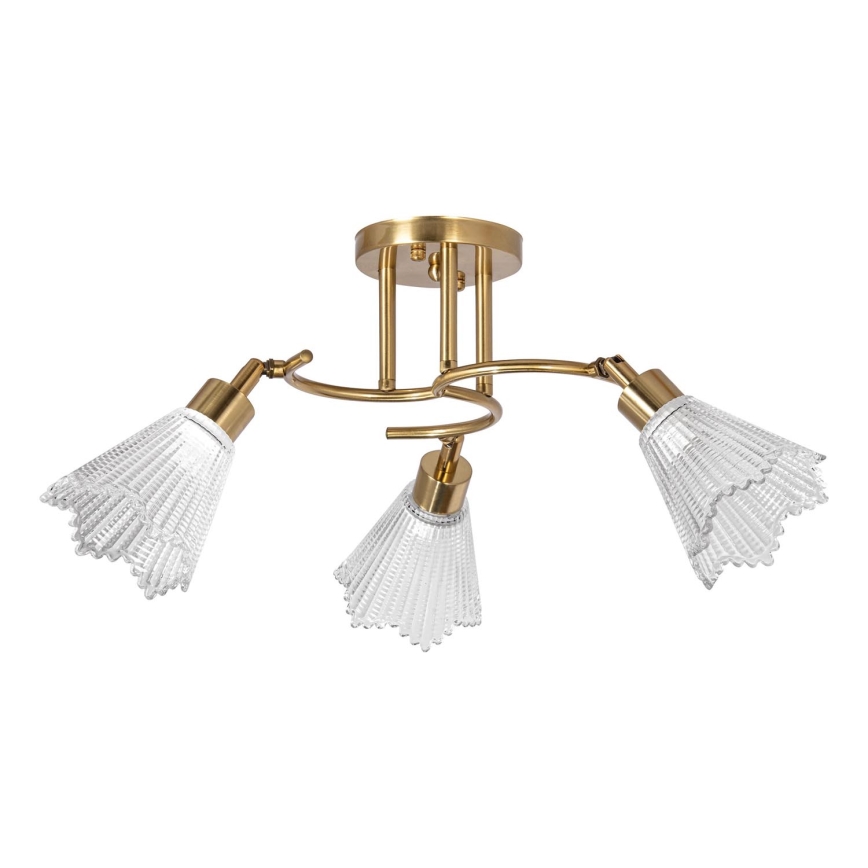 Luster na tyči 3xE14/60W/230V zlatá