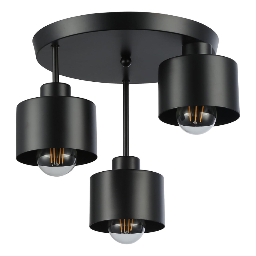 Luster na tyči 3xE27/35W/230V pr. 30 cm čierna