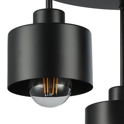 Luster na tyči 3xE27/35W/230V pr. 30 cm čierna