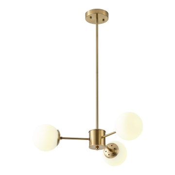 Luster na tyči 3xE27/40W/230V mosadz