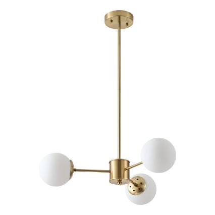 Luster na tyči 3xE27/40W/230V mosadz