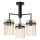 Luster na tyči 3xE27/60W/230V čierna/béžová