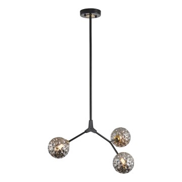 Luster na tyči 3xG9/15W/230V šedá